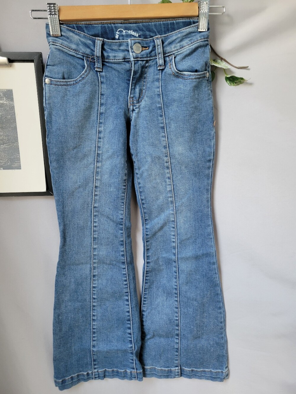 Art Class Girls Flare Leg Denim Jeans Blue 7